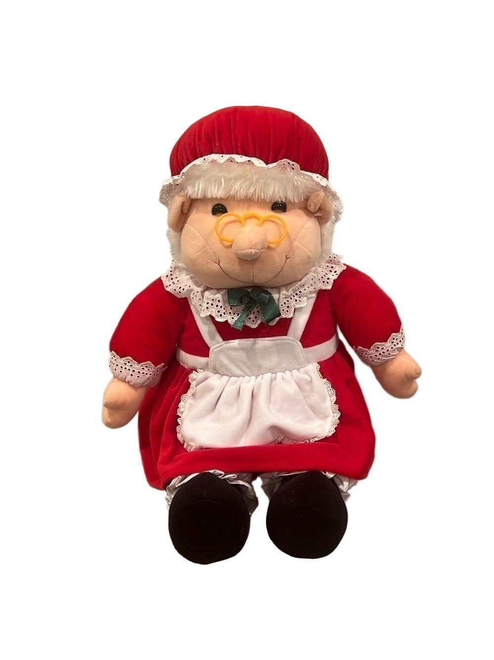 Vintage 1980 Giant Mrs Claus Plush Stuffed Christmas Doll